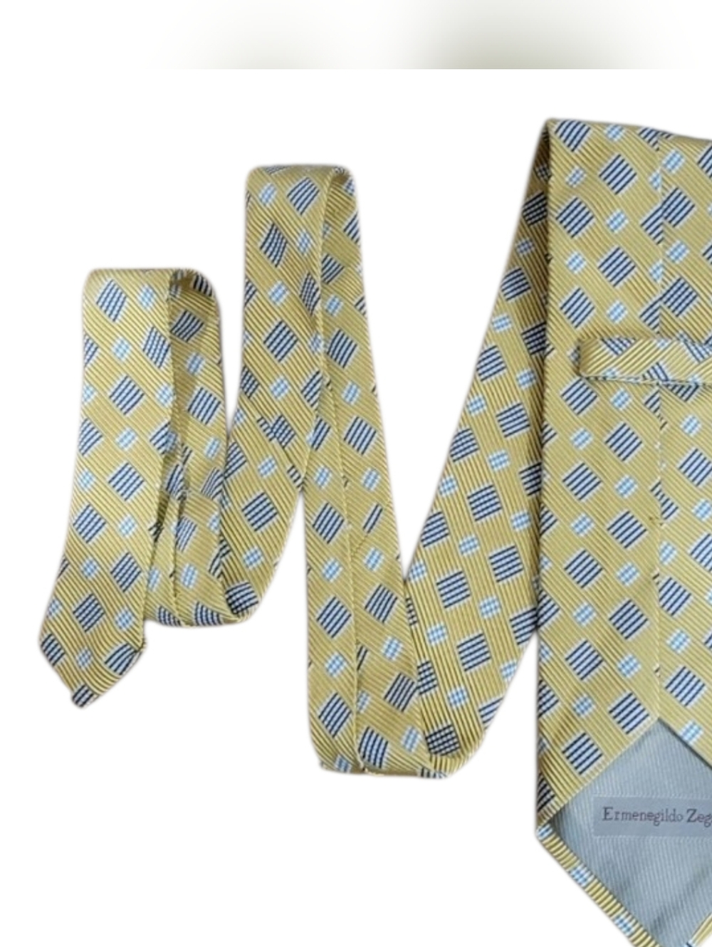 Ermenegildo Zegna‎ Multicolor Diamond Silk Neck Tie Made in Italy - Picture 3 of 6
